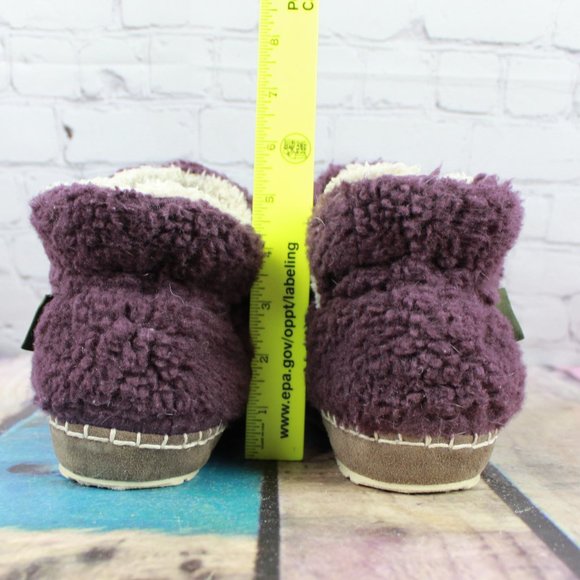 LL BEAN Pile Fleece Cozy Bootie Slippers Size 8 M - Picture 7 of 9